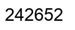 Number 242652 black image