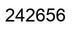 Number 242656 black image