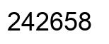 Number 242658 black image