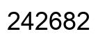 Number 242682 black image