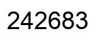 Number 242683 black image