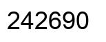 Number 242690 black image