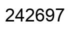 Number 242697 black image