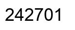 Number 242701 black image