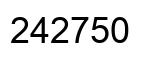Number 242750 black image