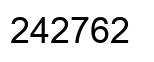 Number 242762 black image