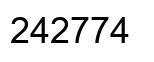 Number 242774 black image