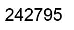Número 242795 imagen negro
