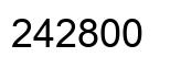 Número 242800 imagen negro