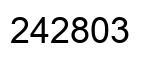 Number 242803 black image