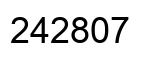 Number 242807 black image
