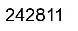 Number 242811 black image