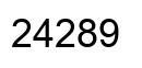 Number 24289 black image