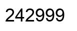 Number 242999 black image