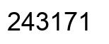 Number 243171 black image