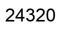 Number 24320 black image