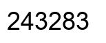 Number 243283 black image