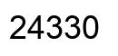 Number 24330 black image