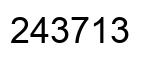 Number 243713 black image