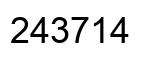 Number 243714 black image