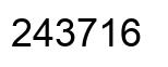 Number 243716 black image