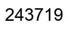 Number 243719 black image