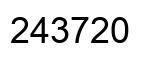 Number 243720 black image