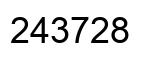 Number 243728 black image