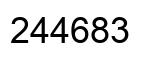 Number 244683 black image