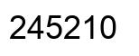 Number 245210 black image