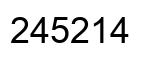 Number 245214 black image