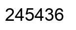 Number 245436 black image
