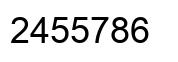 Number 2455786 black image