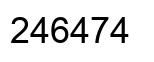Number 246474 black image