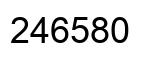 Number 246580 black image