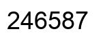 Número 246587 imagen negro