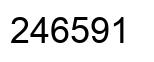 Number 246591 black image