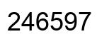 Number 246597 black image