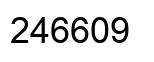 Number 246609 black image