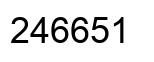 Number 246651 black image