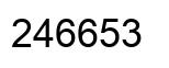 Number 246653 black image