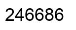 Number 246686 black image