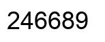 Number 246689 black image