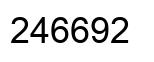 Number 246692 black image