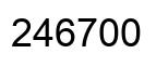 Number 246700 black image