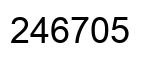 Number 246705 black image
