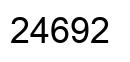 Number 24692 black image