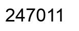 Number 247011 black image