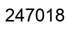 Number 247018 black image