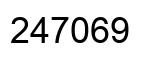 Number 247069 black image